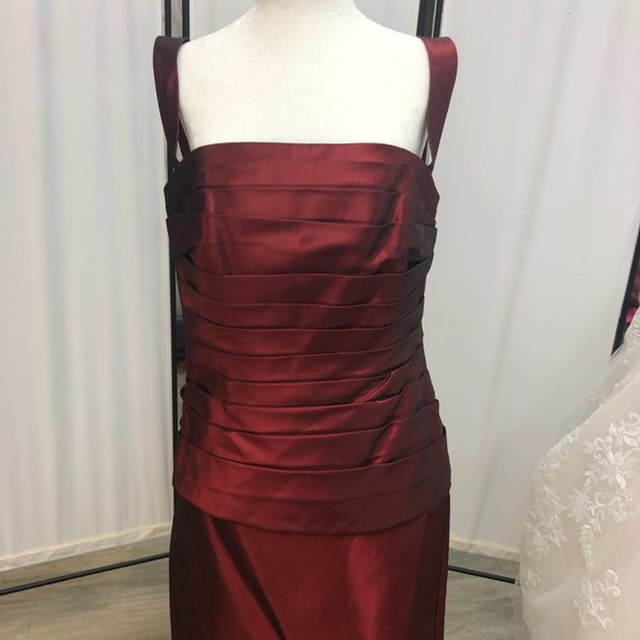 NEW 2-Piece Cranberry Mother of the Bride/Groom Formal Holiday Dress SIZE 8 - Picture 12 of 14